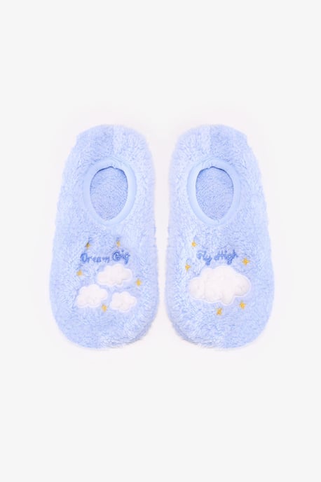 Dream Big Pantoffelsokken met wolkenpatroon - Image 1