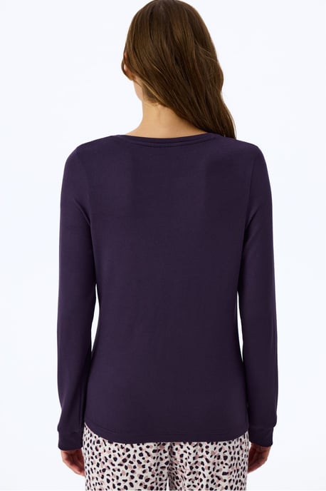 Midnight Mood pyjamatop met sloganprint en lange mouwen - Image 2