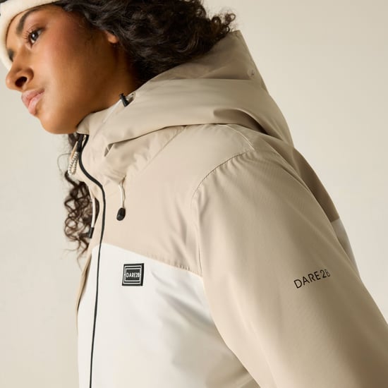 Dare 2B Ski-jas voor dames met blokprint (Witte peper/Zwarte) - Image 4