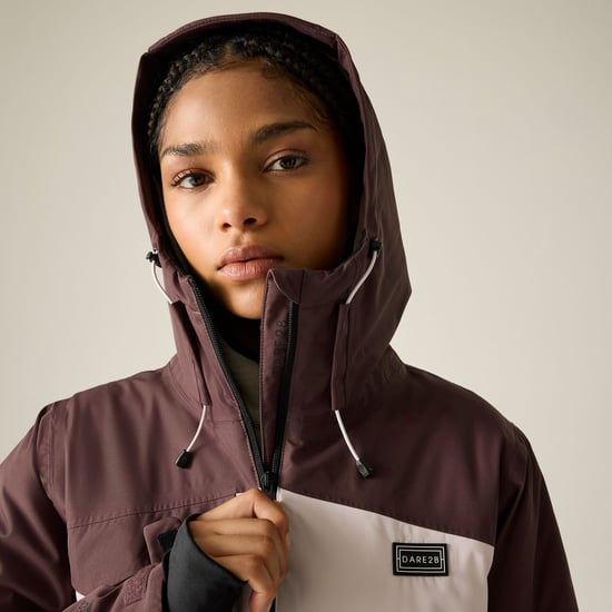 Dare 2B Ski-jas voor dames met blokprint (Huckleberry/Pink Haze) - Image 3