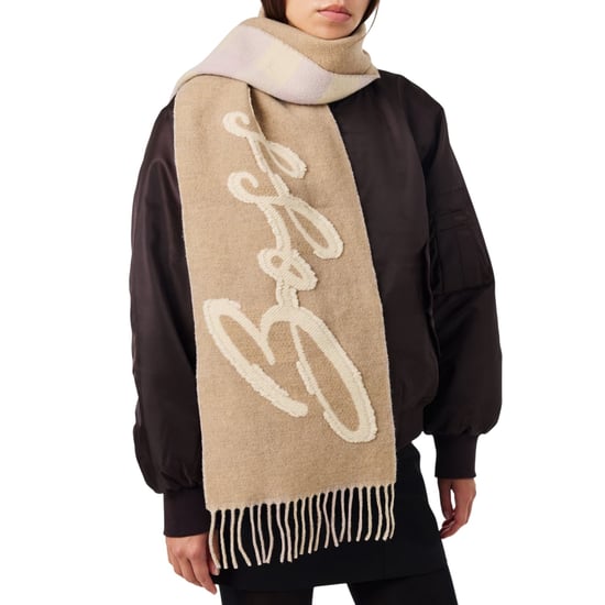 Boss Omkeerbare sjaal met gingham-patroon (Roest) - Image 1