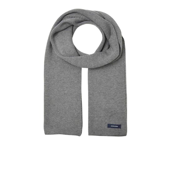 Jack And Jones Gebreide sjaal met Jacdna-logo (Grijze Melange) - Image 2