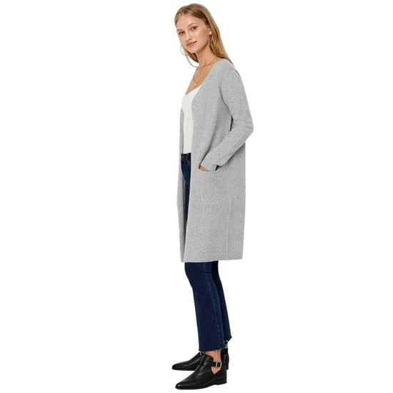 Vero Moda Damesvest met open voorkant, relaxte pasvorm en lange mouwen van Doffy (Grijs) - Image 1