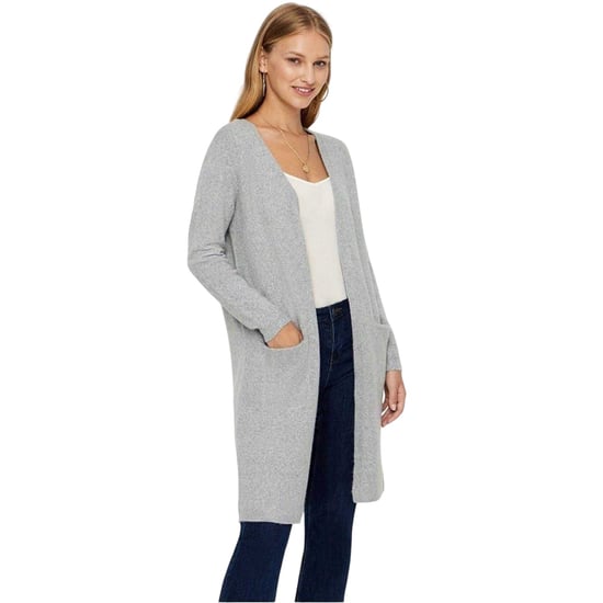 Vero Moda Damesvest met open voorkant, relaxte pasvorm en lange mouwen van Doffy (Grijs) - Image 5