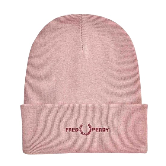 Fred Perry Geborduurde Logo Beanie (Stoffige roos) - Image 1