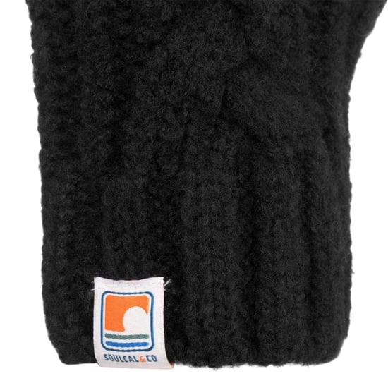SoulCal Unisex-wanten voor volwassenen met kabelpatroon (Zwart) - Image 2