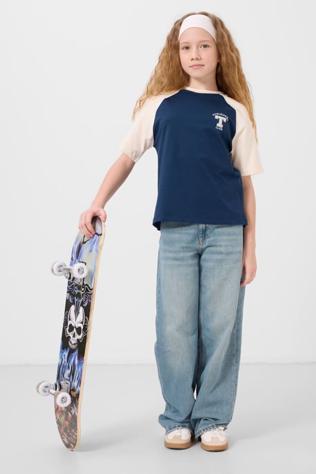 T-shirt met ronde hals, tekstprint en relaxed fit - Image 3
