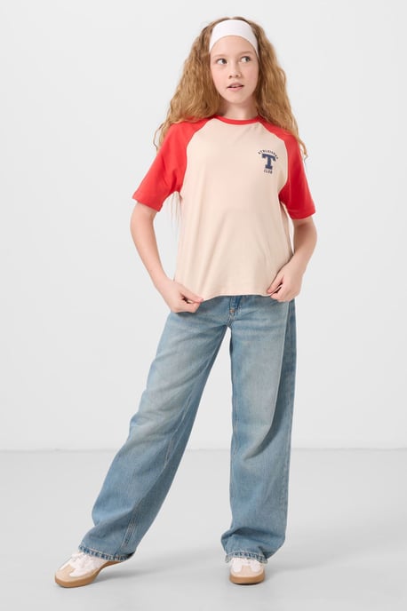 T-shirt met ronde hals, relaxed fit en tekstprint - Image 1