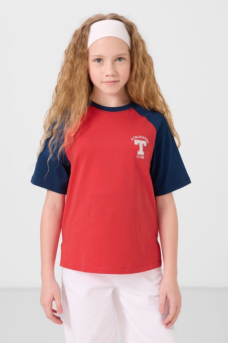 T-shirt met ronde hals, tekstopdruk en relaxed fit - Image 1