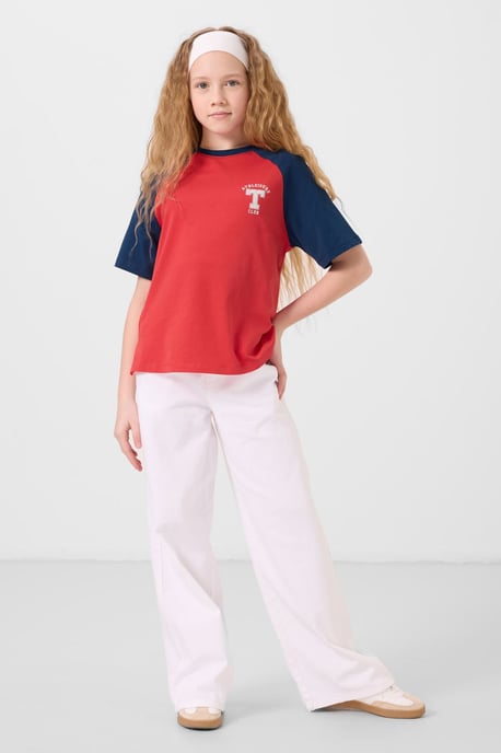 T-shirt met ronde hals, tekstopdruk en relaxed fit - Image 2