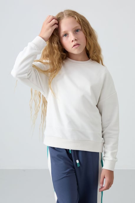 Sweatshirt van katoenmix - Image 3