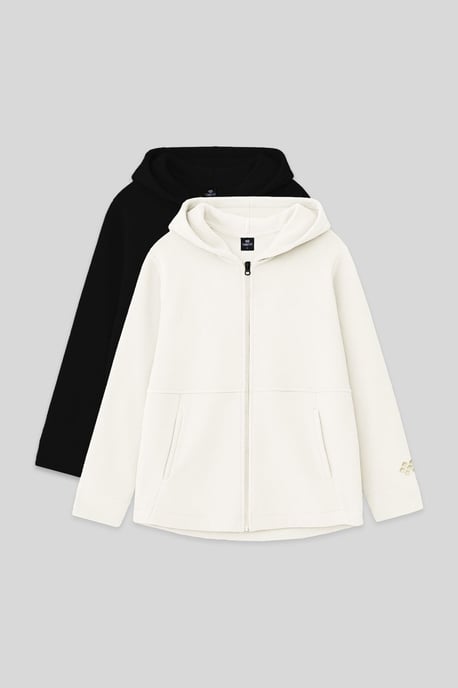 2-pack sweatshirts met capuchon en rits - Image 1