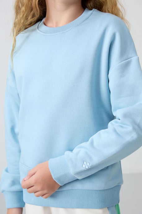 Sweatshirt van katoenmix - Image 3