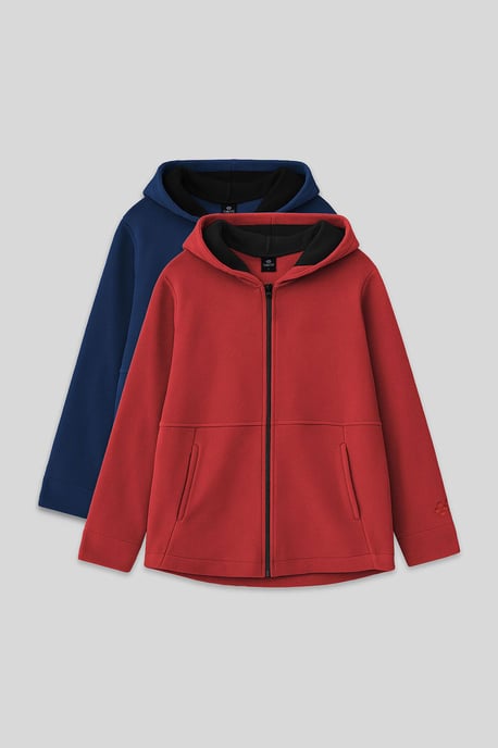 2-pack hooded sweatshirts met rits - Image 1