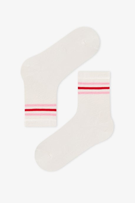 Flying Bows sokken met strikjespatroon, 2-pack crew sokken - Image 2