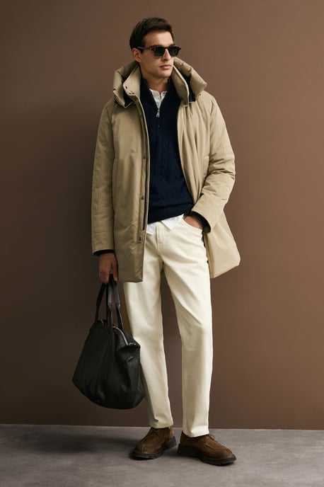 LUFIAN Heren Parka met Capuchon en Ganzendons - Image 1