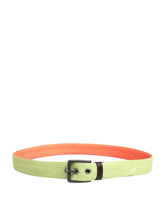 Malo Groen Oranje Gevlochten Metalen Gesp Taille Riem - Image 3