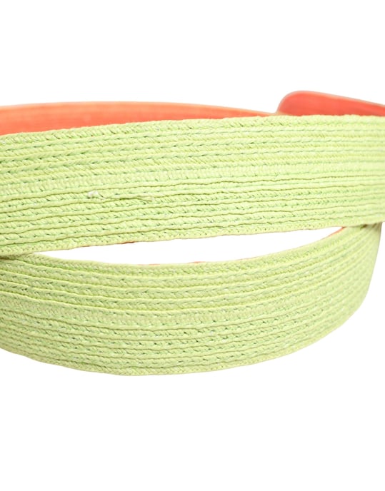 Malo Groen Oranje Gevlochten Metalen Gesp Taille Riem - Image 5