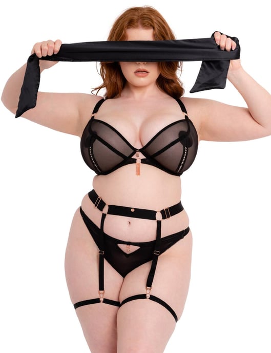 Scantilly by Curvy Kate Rules of Distraction Blinddoek - Zwart - Image 1