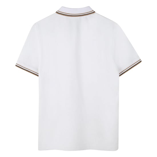 Boss Polo met logo in dezelfde kleur voor kinderen (Wit) - Image 2