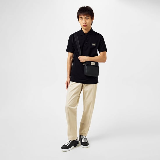 Heren Dolce And Gabbana Katoen Piqué Poloshirt in Zwart - Image 4