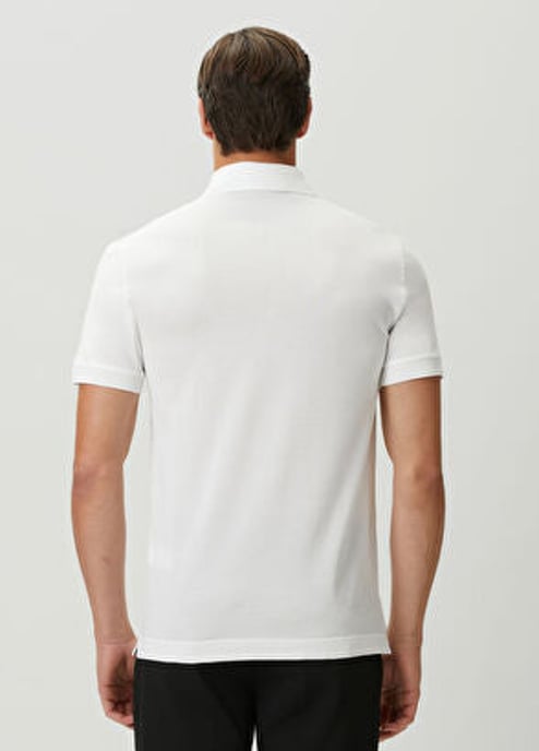 Dolche&Gabanna Poloshirt van katoenjersey met metalen merklabel Wit - Image 5