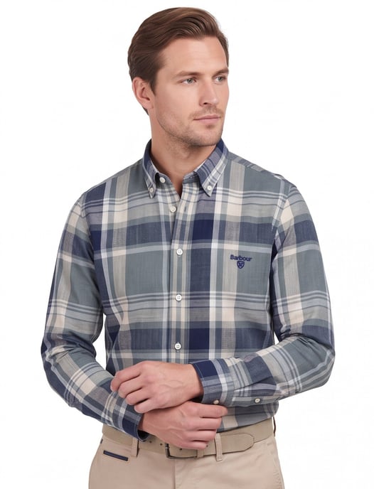 Barbour overhemd groen Tailored Fit 100% katoen - Image 1