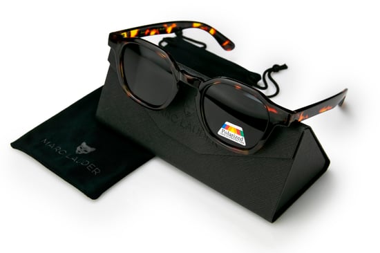 Marc Lauder zonnebril met rode schildpadprint - Image 4