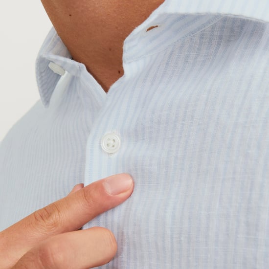 Jack & Jones Overhemden Parker Linen Stripe Blauw - Image 2