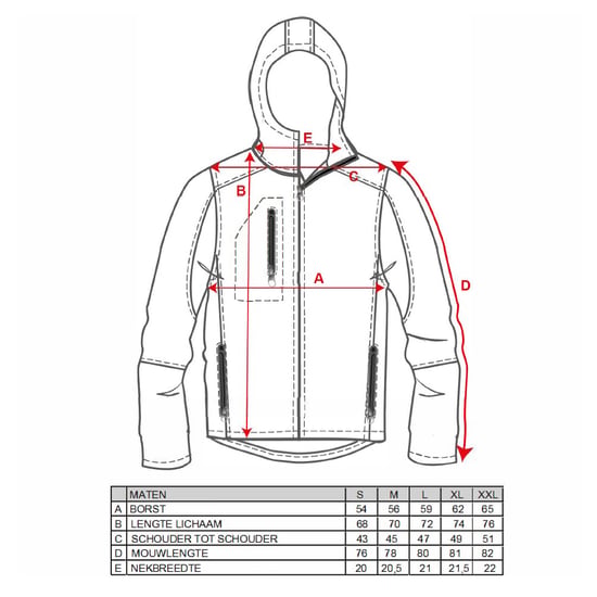 Cappuccino Italia Outdoorjas Softshell Hood Jacket Navy Blauw - Image 4