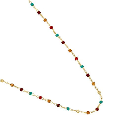 Luxenter Multicolour Hydrothermale Kwarts collier afgewerkt in 18K geelgoud - Nespo - Image 5