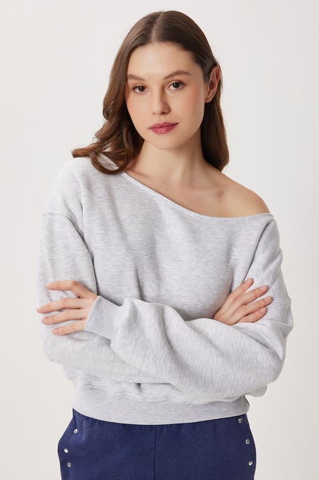 Asymmetrische Kraag Sweatshirt - Image 2