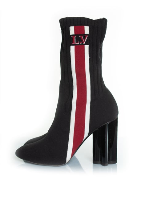 Louis Vuitton Silhouette zwarte stoffen laarzen - Image 2