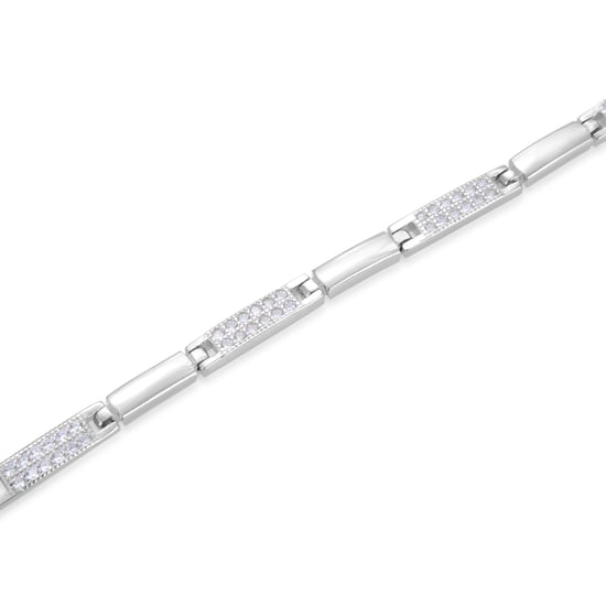 Luxenter armband, kinusi in 925 sterling zilver en gerhodineerde glanzende zirkonia - Image 5