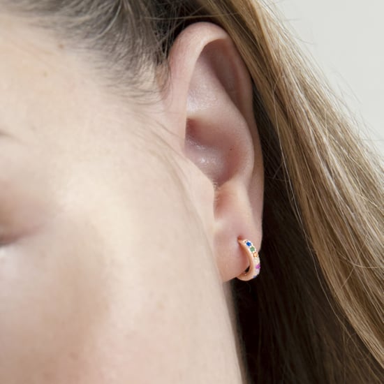 Luxenter oorbellen, 925 sterling zilver, leofcar en veelkleurige zirkonia met 18 karaat roségoud vergulde afwerking - Image 4