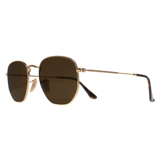 Ray-Ban Zonnebril Hexagonal 3548N 001/57 Goudbruin Gepolariseerd 51mm - Image 2
