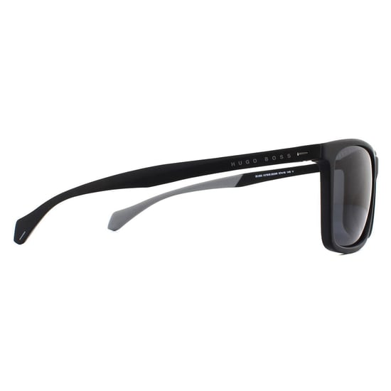 Hugo Boss Rectangle Mens mat zwart grijze zonnebril - Image 4