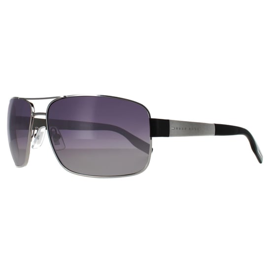 Hugo Boss Wrap Mens Ruthenium grijze gradiënt gepolariseerde zonnebril - Image 2