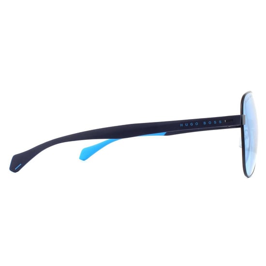 Hugo Boss Aviator Mens matblauwe spiegel zonnebril - Image 4