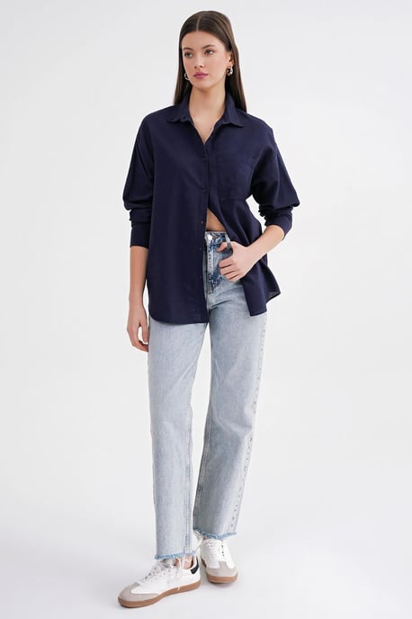 Oversized Linnenmix Shirt - Image 2