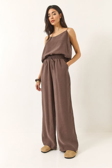 Mouwloze Camisole en Wijde Pantalon Coördinaten Set - Image 2