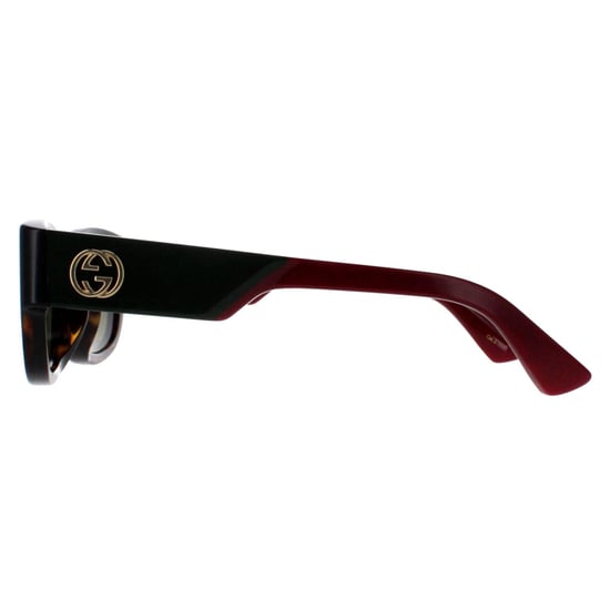 Gucci Vierkant Dames Havana met Groen en Rood Groen GG1667SK - Image 3