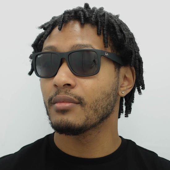 Ray-Ban Zonnebril Justin 4165 622/T3 Zwart Rubber Grijs Verloop Gepolariseerd - Image 5