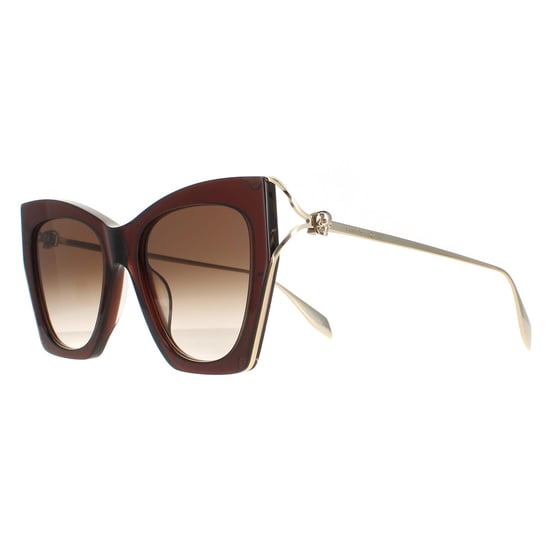 Alexander McQueen Cat Eye Dames Bruin Gold Bruin Gradient AM0375S - Image 2