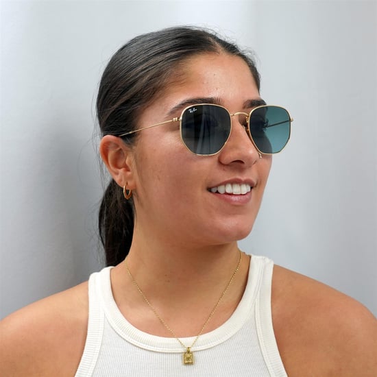 Ray-Ban zonnebril zeshoekige RB3548N 91233M Gold Blue Gray Gracient - Image 5