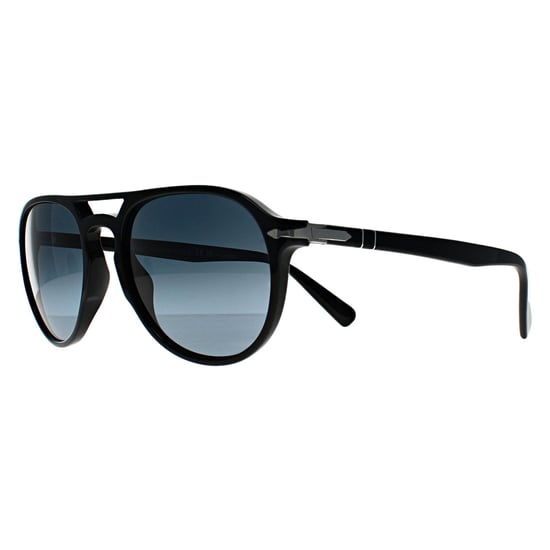 Persol Aviator Unisex Zwart Blauw Verloop Gepolariseerde Zonnebril - Image 2