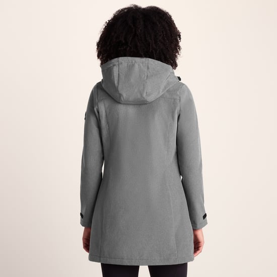 Keld Womens Softshell Long Jacket Dark Grey - Image 2
