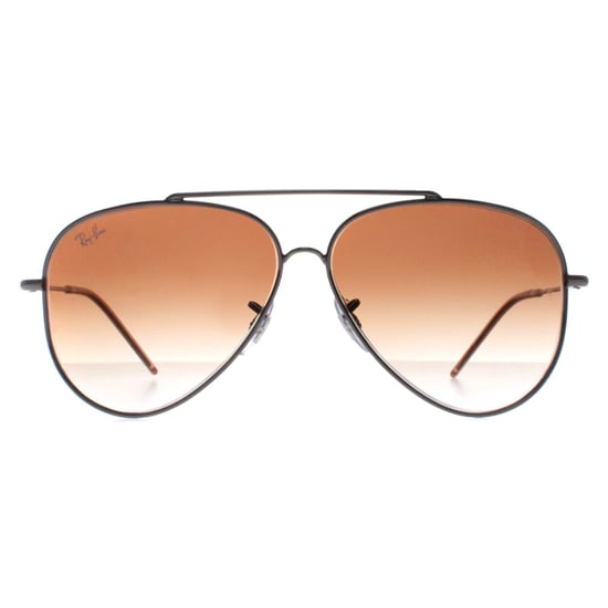 Ray-Ban Aviator Unisex Gunmetal Brown Gradient RB0101S Aviator Achterzijde - Image 1