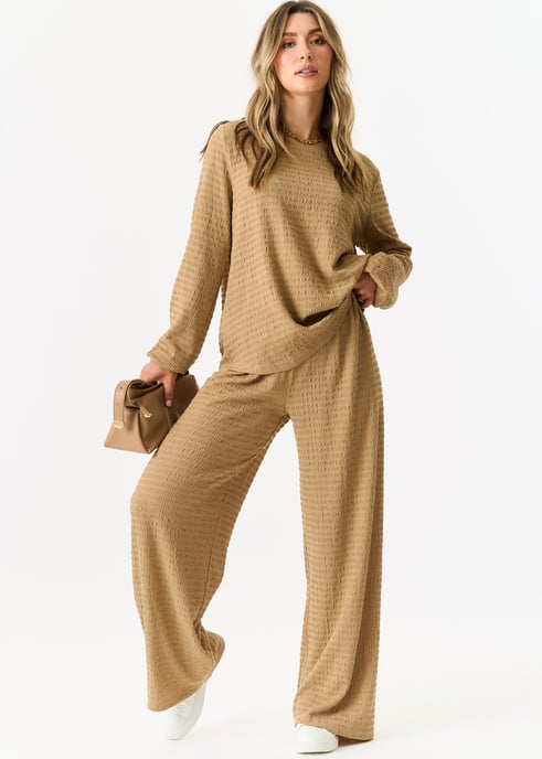 Oversized top met lange mouwen en structuur - Image 1