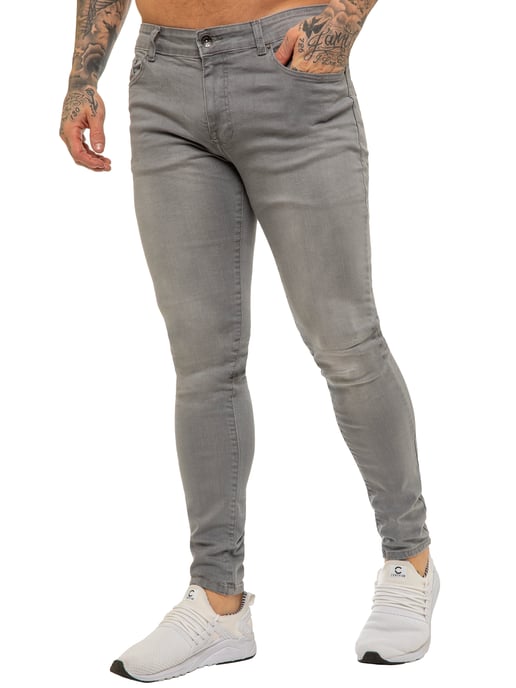 Enzo heren skinny super stretch denim jeans - Image 1